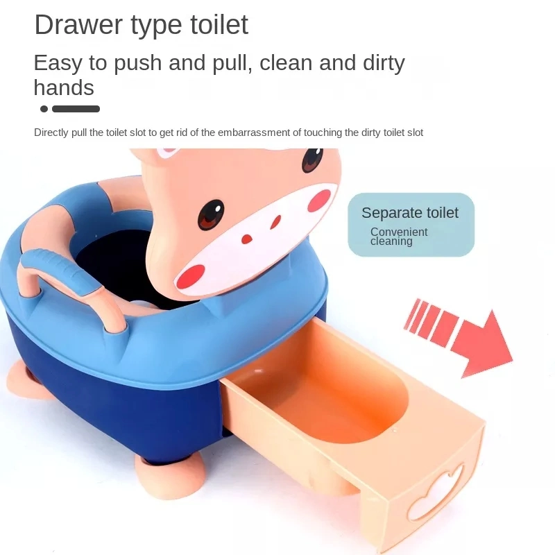 Kids Portable Toilet Urinal Baby Potties Potty Urine Toilet Training Plastic Cute Cartoon Frog Baby Training Space